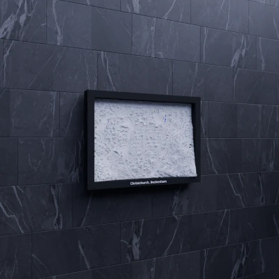 Christchurch, Beckenham, New Zealand - 3D Miniature (mô hình địa hình in 3D)