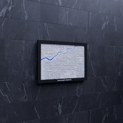 Invercargill, Gladstone (New Zealand) – Mô hình thu nhỏ 3D địa hình