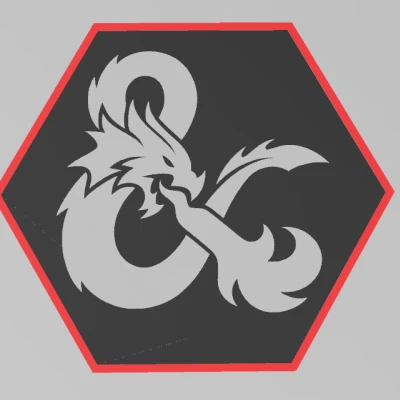 Lót ly DnD hình lục giác (single extruder multicolor)