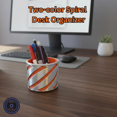 Khay Organize Bàn Làm Việc Spiral Hai Màu (Two-color Spiral Desk Organizer)