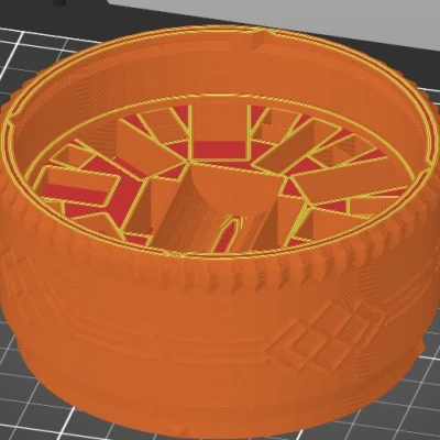 Bình Art Deco đựng mảnh Catan (Art Deco Catan Piece Holder)