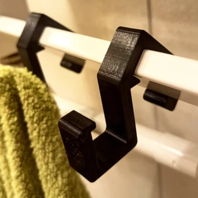 Móc Treo Khăn Kẹp Radiator Góc 45° (Gân Chữ Nhật)