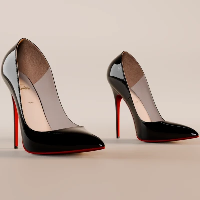 Giày cao gót Scarpin Louboutin 12 cm (STL 3D Model)