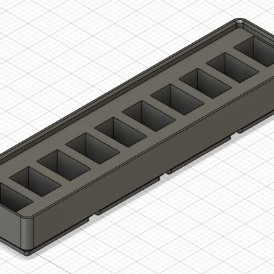 Gridfinity Icon Crowfoot Wrench Organizer Metric - Khay sắp xếp cờ lê crowfoot hệ Metric