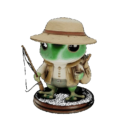 Ếch đi câu cá (Frog Fishing)