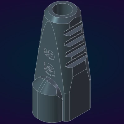 Parametric Ethernet Boot (FreeCAD) cho dây mạng