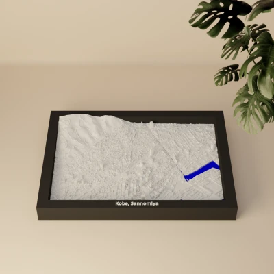 Kobe, Sannomiya, Nhật Bản - Mô hình thu nhỏ 3D