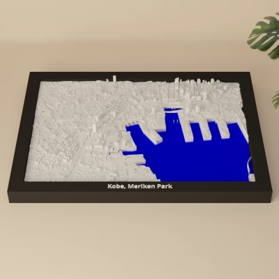 Kobe, Meriken Park, Nhật Bản - Mô hình 3D thu nhỏ
