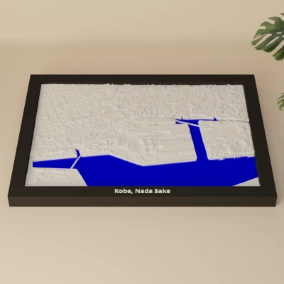 Kobe, Nada Sake, Nhật Bản - Mô hình thu nhỏ 3D