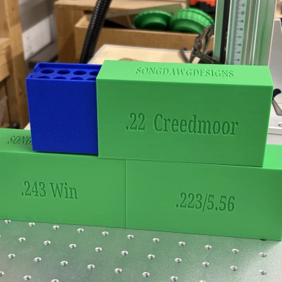 Hộp đạn .22 Creedmoor in 3D (Nắp khóa nam châm) – 3D Printable