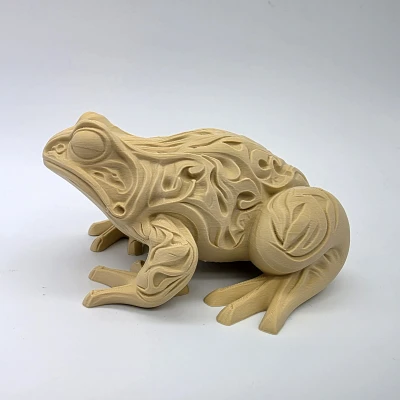 Ếch Chạm Khắc Hoa Văn Tinh Xảo