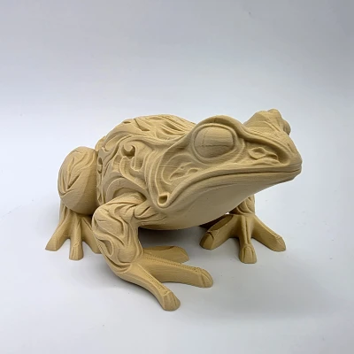 Ếch Chạm Khắc Hoa Văn Tinh Xảo