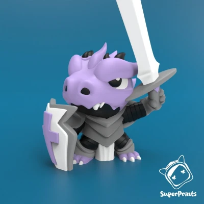 Dragonborn Paladin - Mini RPG FDM Multicolor Dễ In (Không cần supports)