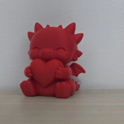 Tượng Rồng Trái Tim Valentine Dễ Thương