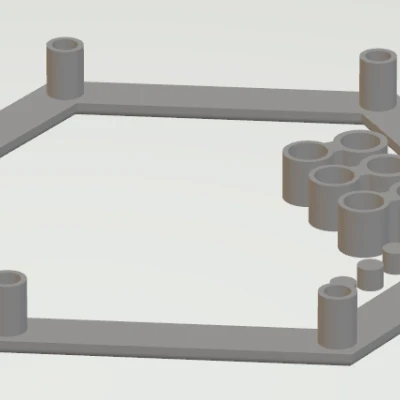 Trellis & Wall Art Lục Giác Modular (Phóng To) kèm Wall Mounts giấu vít