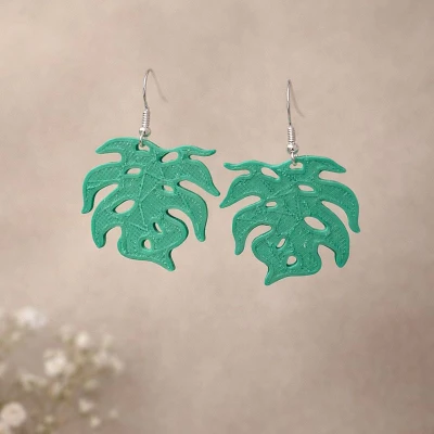 Bông tai lá Monstera