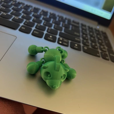 Gấu Mohawk Floppy Có Khớp (Articulated) - In Một Lần (Print-in-Place)