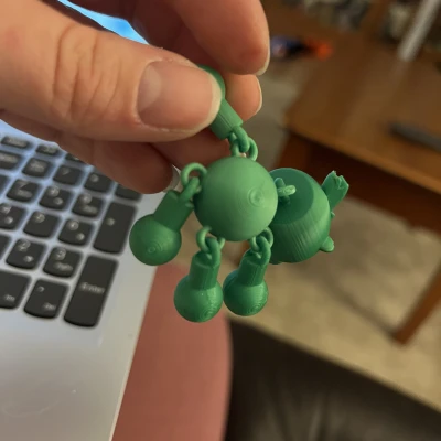 Gấu Mohawk Floppy Có Khớp (Articulated) - In Một Lần (Print-in-Place)