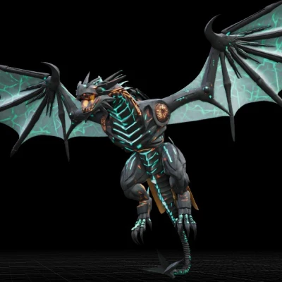 MechaDragon – Rồng cơ khí phong cách Cyberpunk