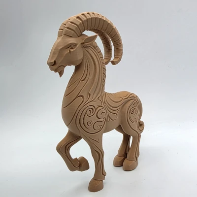 Tượng Ma Kết chạm khắc gỗ