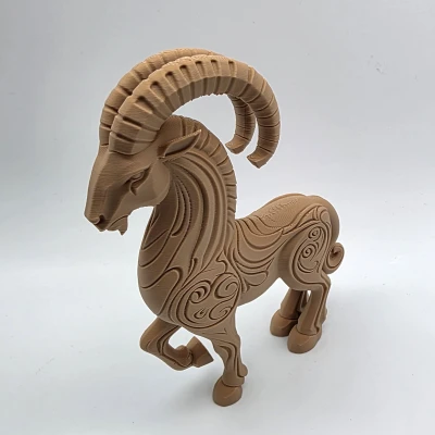 Tượng Ma Kết chạm khắc gỗ