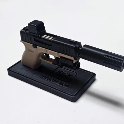 Chân đế để bàn cho Glock Fidget Keychain – Đồ chơi mini trượt nòng in 3D