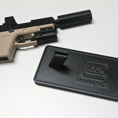 Chân đế để bàn cho Glock Fidget Keychain – Đồ chơi mini trượt nòng in 3D