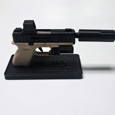 Chân đế để bàn cho Glock Fidget Keychain – Đồ chơi mini trượt nòng in 3D