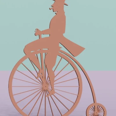 Xe đạp cao cổ điển (Old high bicycle)