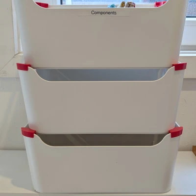 Bracket giúp xếp chồng ổn định hộp IKEA Uppdatera