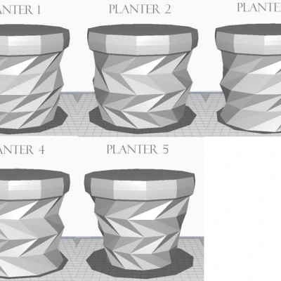 Bộ Chậu/Planter Tam Giác (Triangulated Flower Pot / Planter Set)
