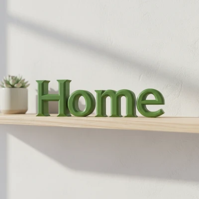 Bảng Decor Chữ “Home” In 3D Cho Trang Trí Nhà