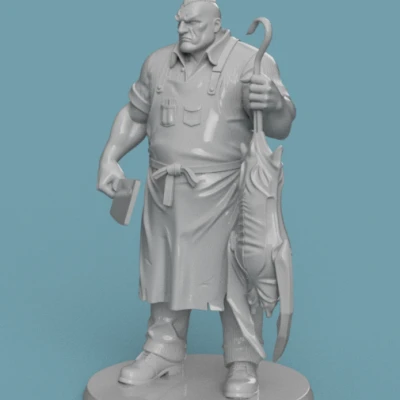 Fantasy Butcher – Mô hình nhân vật đồ tể fantasy in 3D