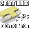 Bản lề module snap-fit cho in 3D (STEP + STL demo) - Thumbnail 1
