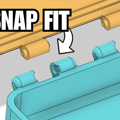 Bản lề module snap-fit cho in 3D (STEP + STL demo)