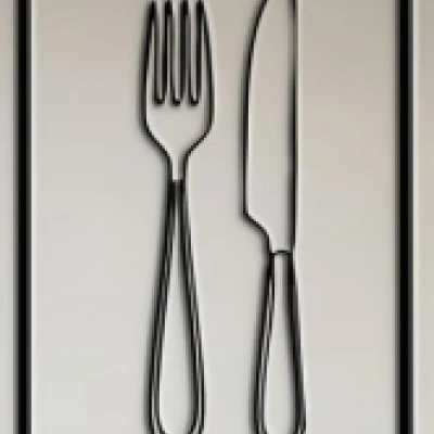 Bộ Tranh Treo Tường Bếp Tối Giản | Cà Phê, Rượu Vang, Dao Nĩa | Line Art | No Supports