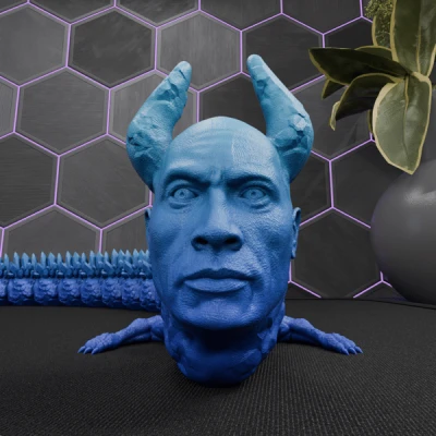 Rồng Đá Bị Nguyền (Cursed Rock Dragon) – Rồng articulated đầu The Rock