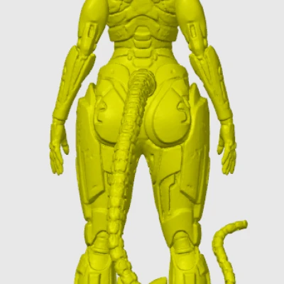 Tượng Cyber Cat-Girl Figurine 32