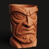 Chậu Cây Tiki Polynesia | Chậu Hoa Totem Tộc | Trang Trí Vườn Độc Lạ In 3D - Thumbnail 4