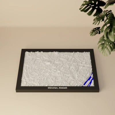 München, Altstadt, Đức - Mô hình 3D thu nhỏ