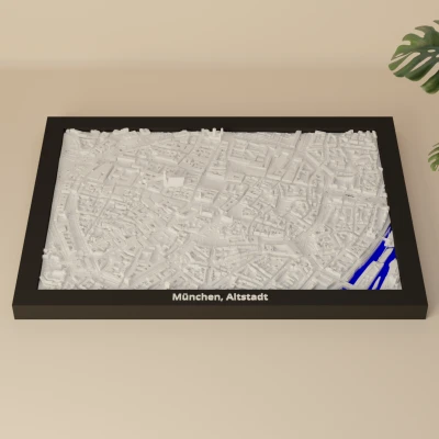 München, Altstadt, Đức - Mô hình 3D thu nhỏ