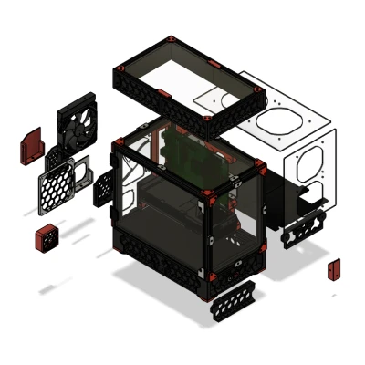 Corvus mATX (Micro-ATX) - Vỏ PC in 3D - Phong cách Voron