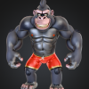 Gorila Aventurero Cartoon – Figura Original (Mô hình 3D Gorilla Cartoon) - Thumbnail 1