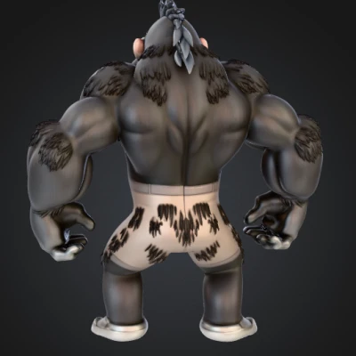 Gorila Aventurero Cartoon – Figura Original (Mô hình 3D Gorilla Cartoon)