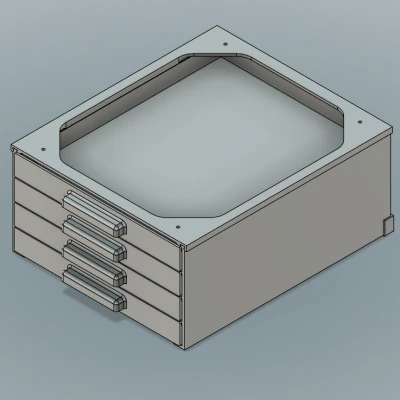 Kệ lưu trữ dưới kệ (semi parametric) 100×200×240mm dạng modular