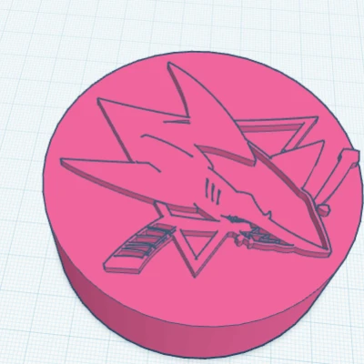 Puck hockey San Jose Sharks (có logo, đúng kích thước thật)