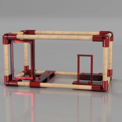 Khung PC open-air & test bench Qiyida X99 Xeon dùng ATX PSU