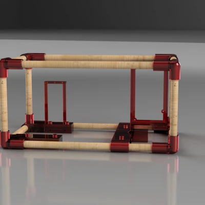 Khung PC open-air & test bench Qiyida X99 Xeon dùng ATX PSU