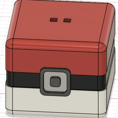 Móc khóa Pokéball Low Poly