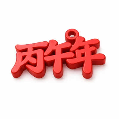 Bǐngwǔ Nián 2026 – Móc khóa Tết Trung Hoa (Ngựa Lửa)